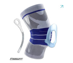Бандаж (фиксатор) коленного сустава с ребрами жесткости и силиконовой вставкой. Размер S
