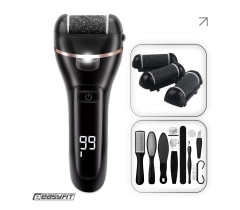 Электрическая пемза для пяток EasyFit с набором 10 предметов, 3 насадки
