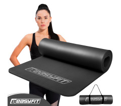 Коврик для фитнеса и йоги EasyFit NBR 10 мм Черный