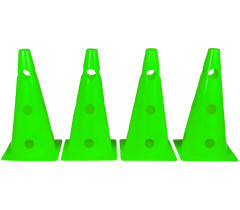Конусы-фишки спортивные EasyFit  31 см (набор 4 штуки) зеленые