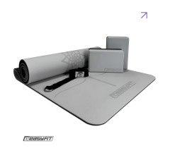  Набор для йоги и фитнеса EasyFit Polarity Set PRO (Stone): коврик, два блока и ремень