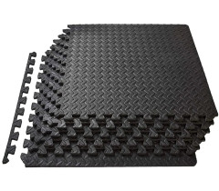 Татами мат EasyFit SwallowTail 4 шт (60х60х1 см) пазл ласточкин хвост с бортиком