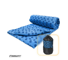Полотенце для йоги EasyFit Yoga Mat Towel из микрофибры  (Синее)