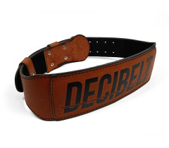 Пояс атлетический EasyFit DeciBelt (кожа) коричневый XS