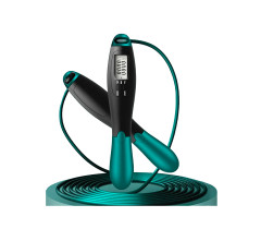 Скоростная скакалка со счетчиком EasyFit черный-зеленый