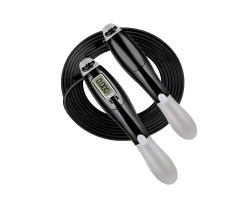 Скоростная скакалка со счетчиком EasyFit черный-серый